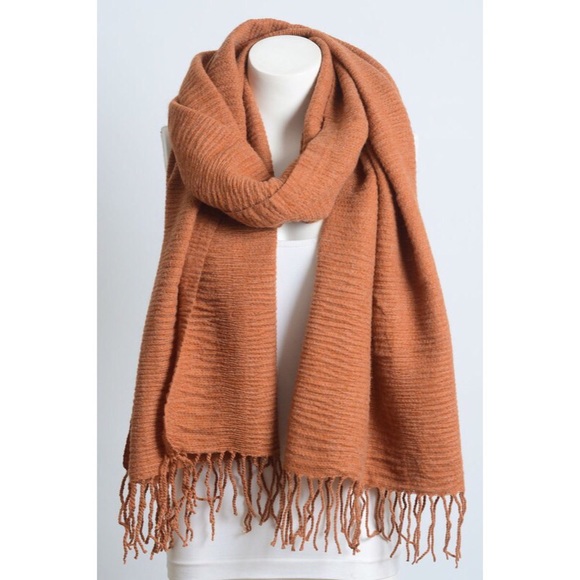 likeNarly Accessories - Colby Tassel Scarf - Rust